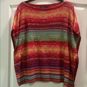 Beautiful Lauren colourful poncho top